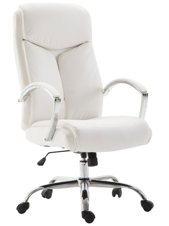 Bureaustoel Vaud kunstleer, wit