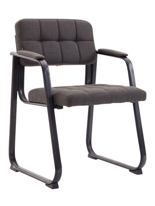 Bezoekersstoel Canada B stof, donkergrijs
