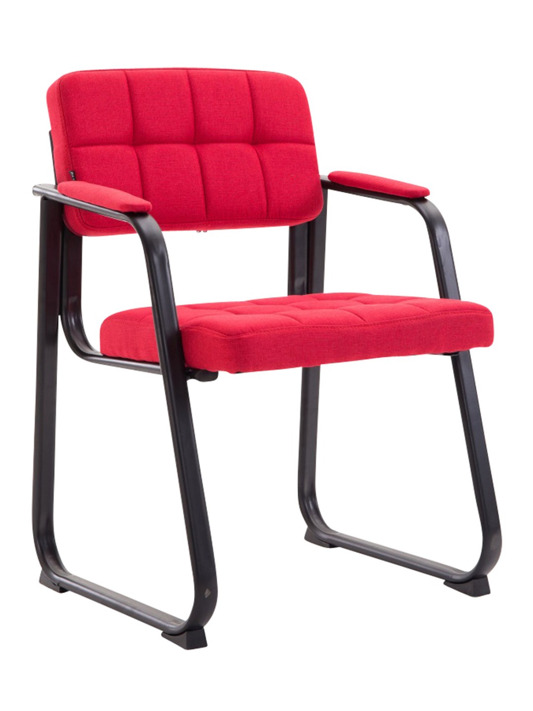 Bezoekersstoel Canada B stof, rood