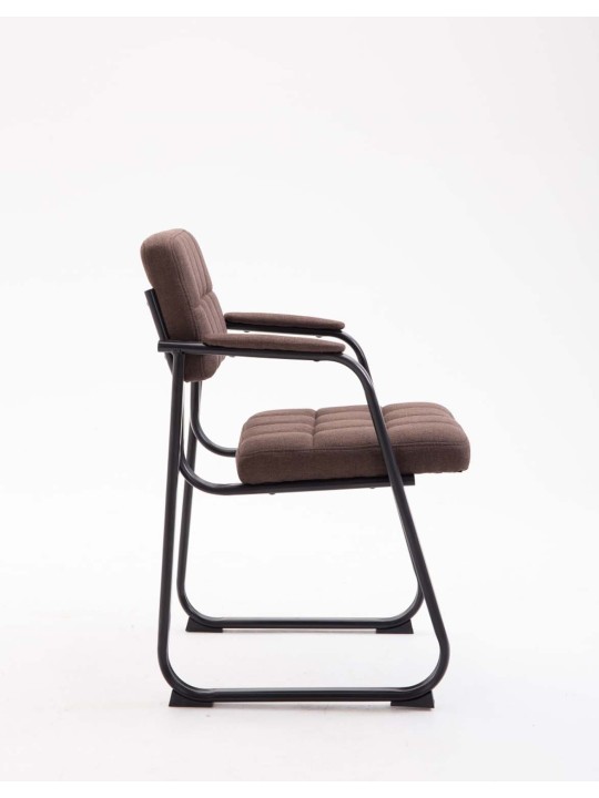 Bezoekersstoel Canada B stof, bruin