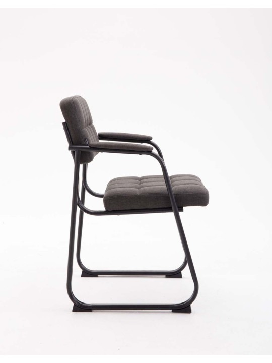 Bezoekersstoel Canada B stof, donkergrijs