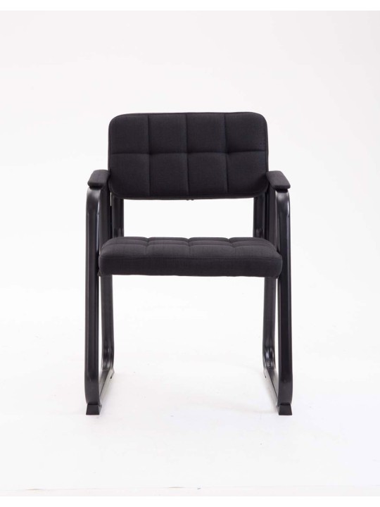 Bezoekersstoel Canada B stof, zwart