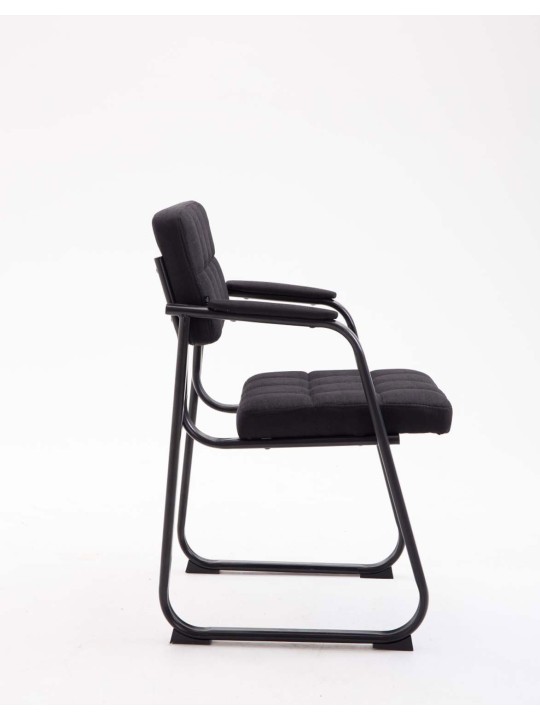 Bezoekersstoel Canada B stof, zwart