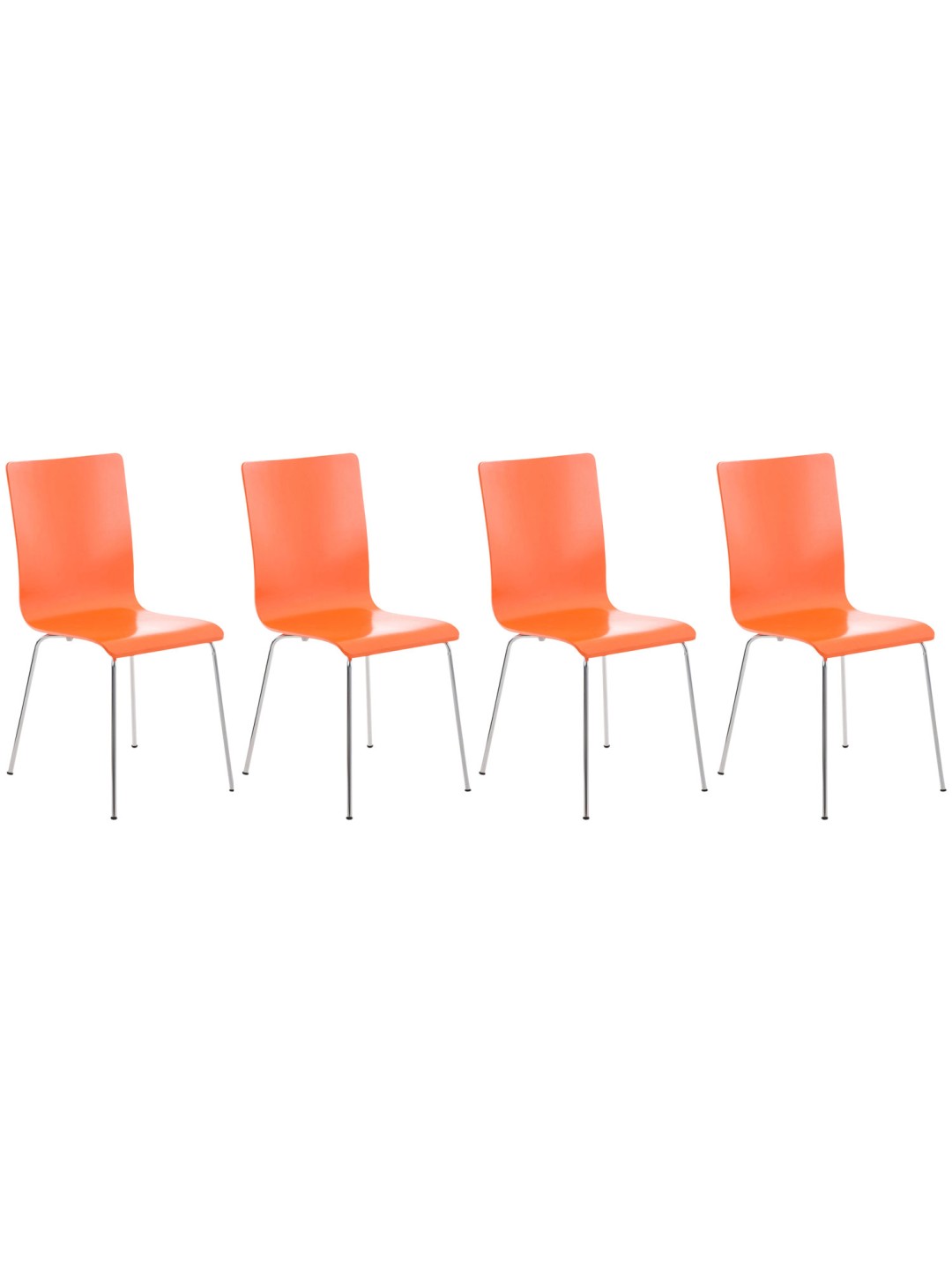 Set van 4 Pepe bezoekersstoelen, oranje