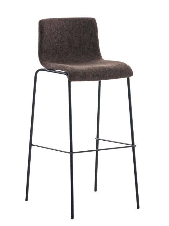 Set van 2 barkrukken Hoover stof 4-poots frame, bruin