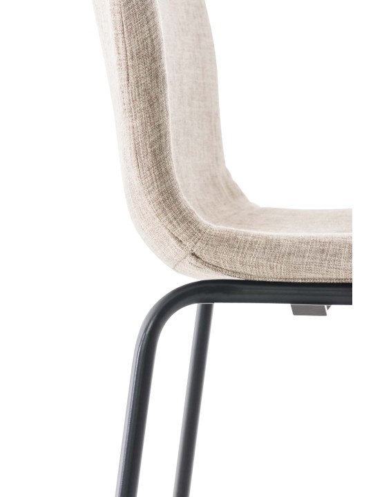 Set van 2 barkrukken Hoover stof 4-poots frame, crème