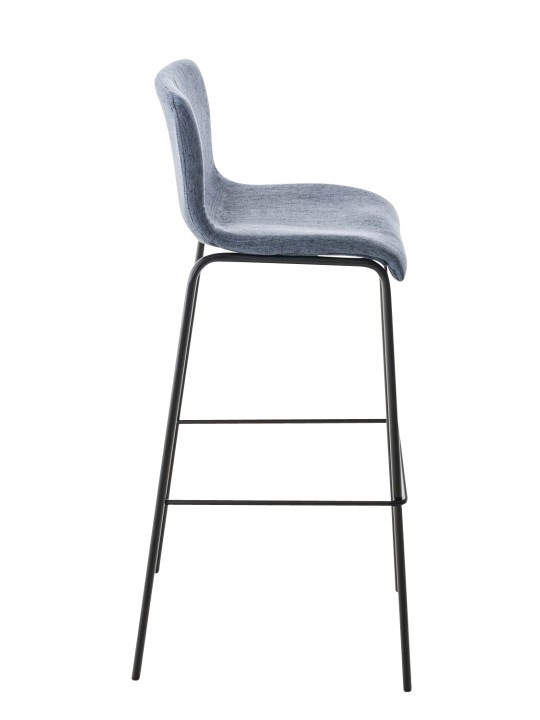 Set van 2 barkrukken Hoover stof 4-poots frame, blauw