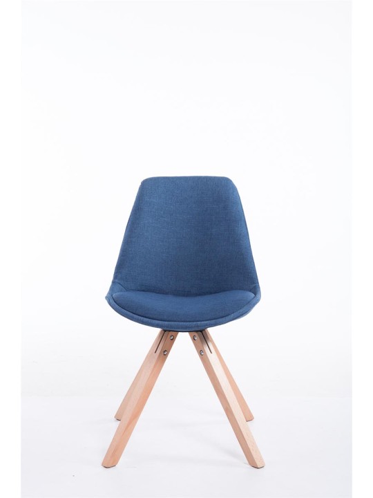Bezoekersstoel Toulouse stof Natura Square, blauw