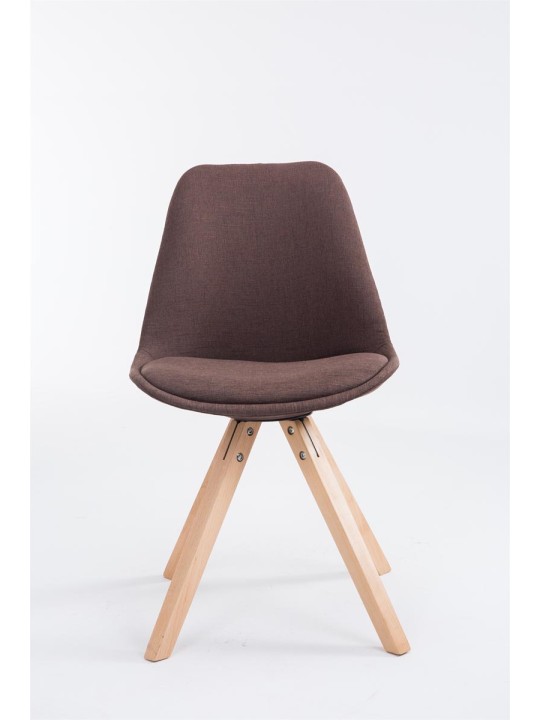 Bezoekersstoel Toulouse stof Natura Square, bruin