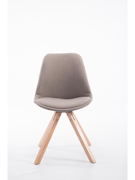 Bezoekersstoel Toulouse stof Natura Square, taupe