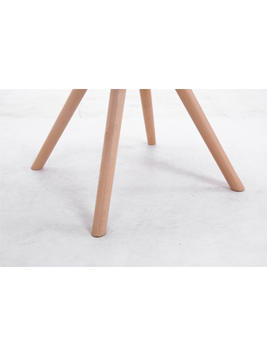 Bezoekersstoel Toulouse stof Natura rond, taupe