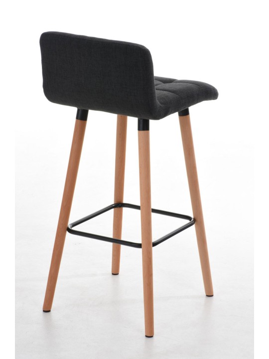 Set van 2 barkrukken Lincoln stof naturel, donkergrijs