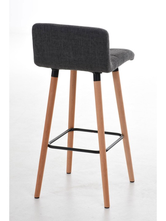 Set van 2 barkrukken Lincoln stof naturel, lichtgrijs