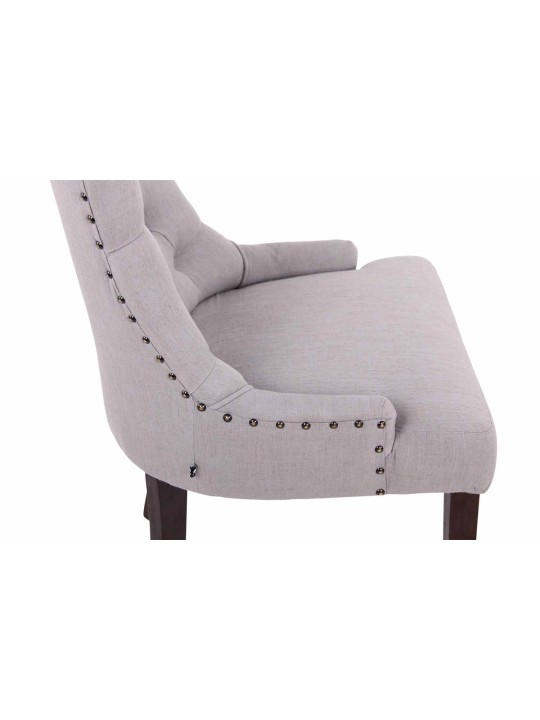 Eetkamerstoel Aberdeen stof antiek, grijs