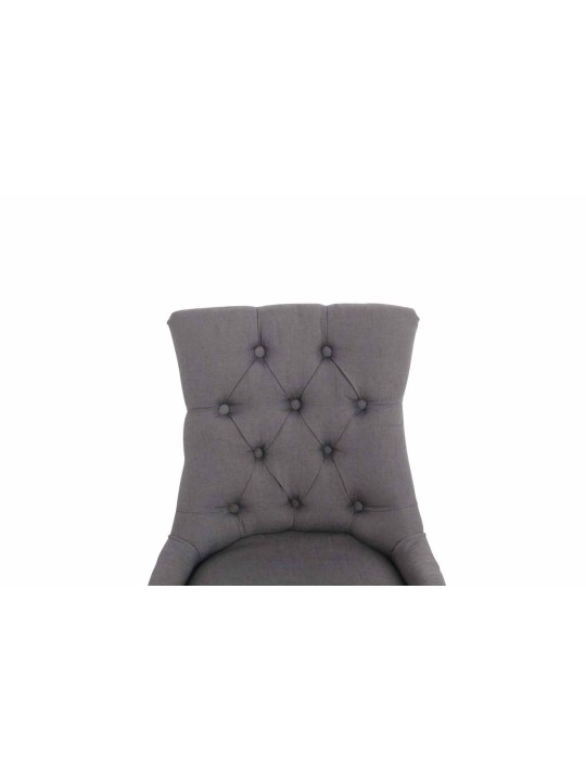 Eetkamerstoel Aberdeen stof antiek, donkergrijs