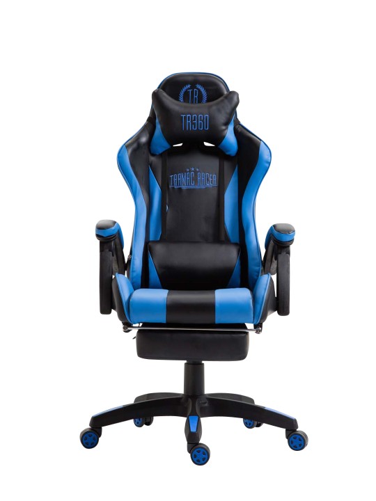 Bureaustoel Ignite kunstleer, zwart/blauw