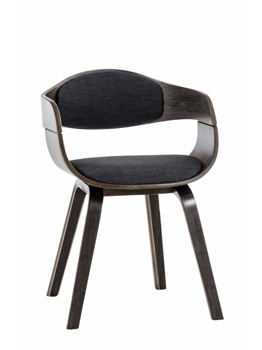 Bezoekersstoel Kingston stof, grijs/donkergrijs