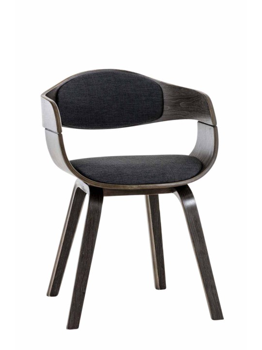 Bezoekersstoel Kingston stof, grijs/donkergrijs