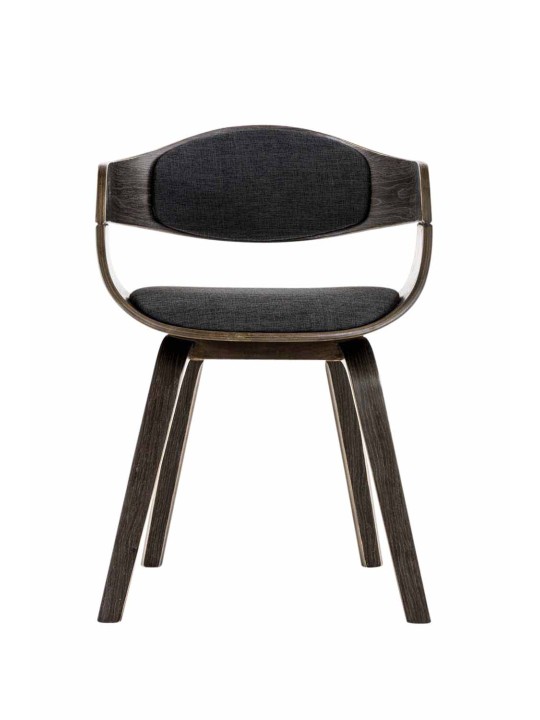 Bezoekersstoel Kingston stof, grijs/donkergrijs