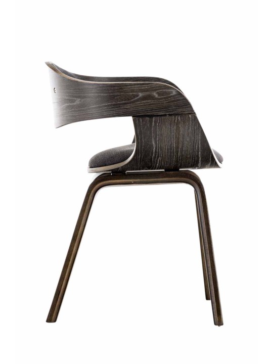 Bezoekersstoel Kingston stof, grijs/donkergrijs