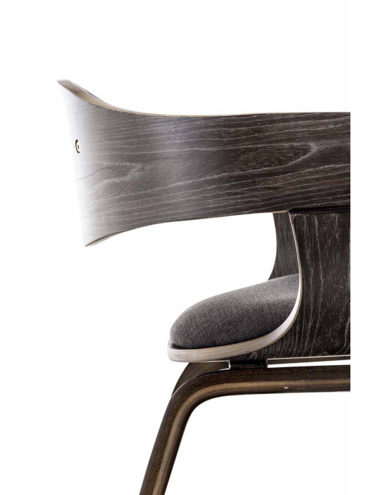 Bezoekersstoel Kingston stof, grijs/donkergrijs