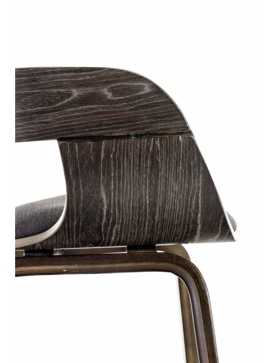 Bezoekersstoel Kingston stof, grijs/donkergrijs