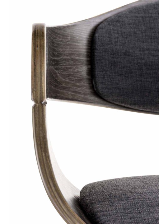 Bezoekersstoel Kingston stof, grijs/donkergrijs