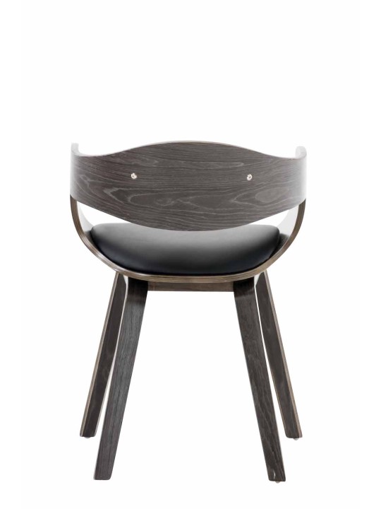 Bezoekersstoel Kingston kunstleer, zwart/grijs