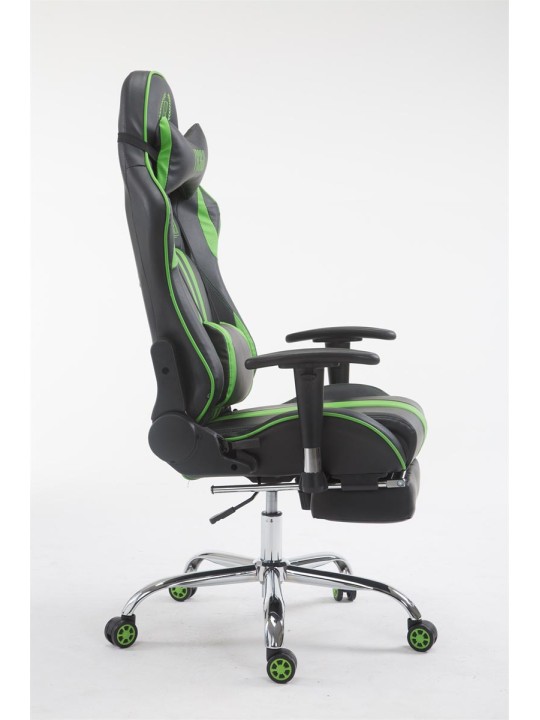 Racing bureaustoel Limit V2 kunstleer met voetsteun, zwart/groen