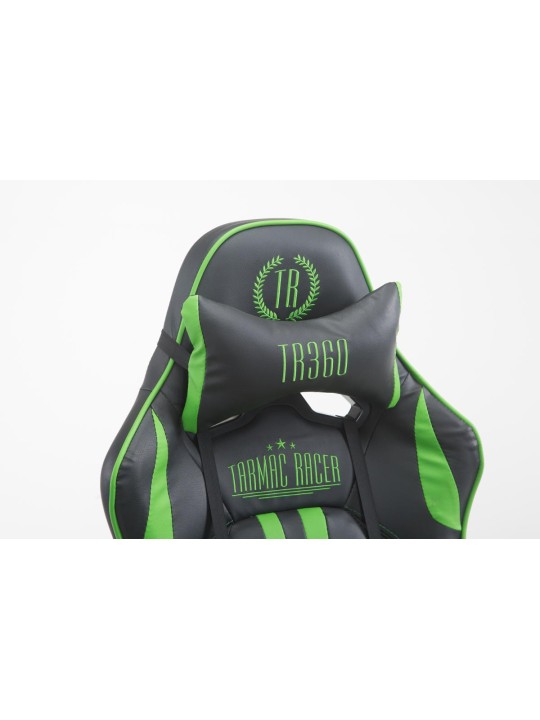Racing bureaustoel Limit V2 kunstleer met voetsteun, zwart/groen