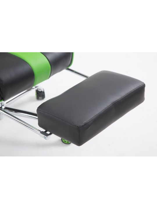 Racing bureaustoel Limit V2 kunstleer met voetsteun, zwart/groen