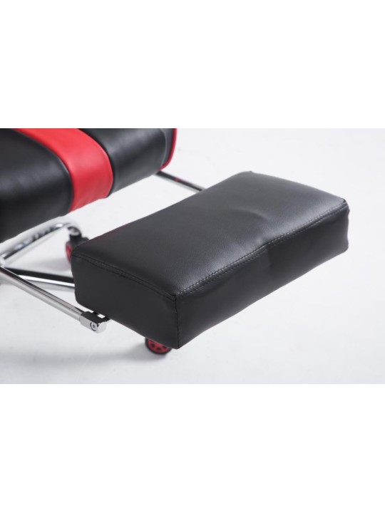 Racing bureaustoel Limit V2 kunstleer met voetsteun, zwart/rood