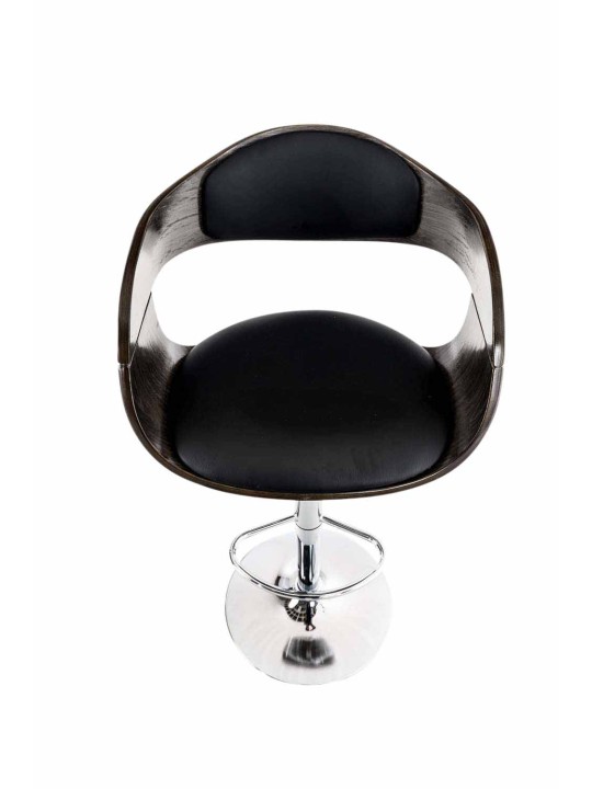 Set van 2 barkrukken Kingston C kunstleer, zwart/grijs