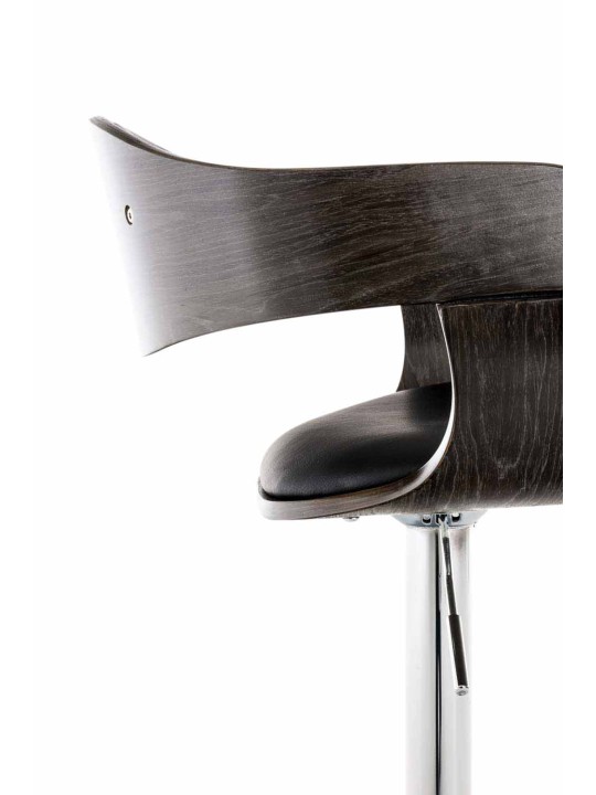 Set van 2 barkrukken Kingston C kunstleer, zwart/grijs