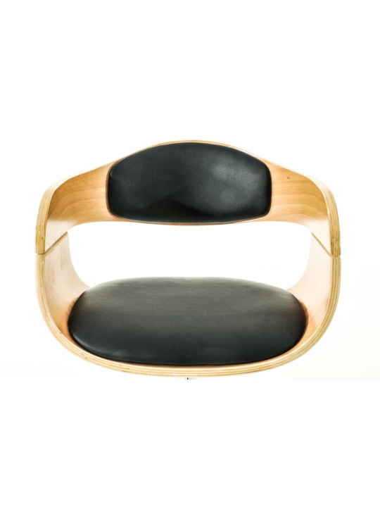 Set van 2 barkrukken Kingston C kunstleer, naturel/zwart