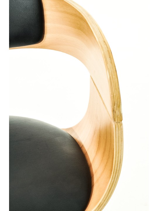 Set van 2 barkrukken Kingston C kunstleer, naturel/zwart