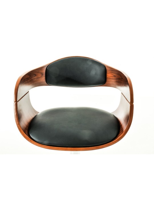 Set van 2 barkrukken Kingston C kunstleer, walnoot/zwart