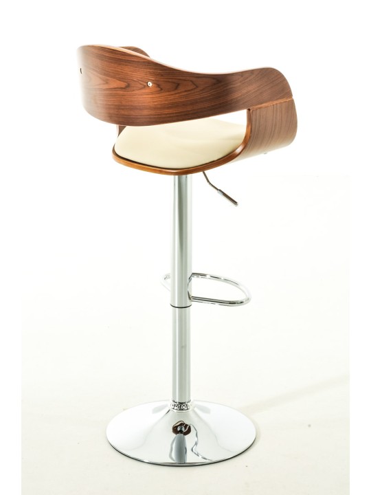 Set van 2 barkrukken Kingston C kunstleer, walnoot/crème