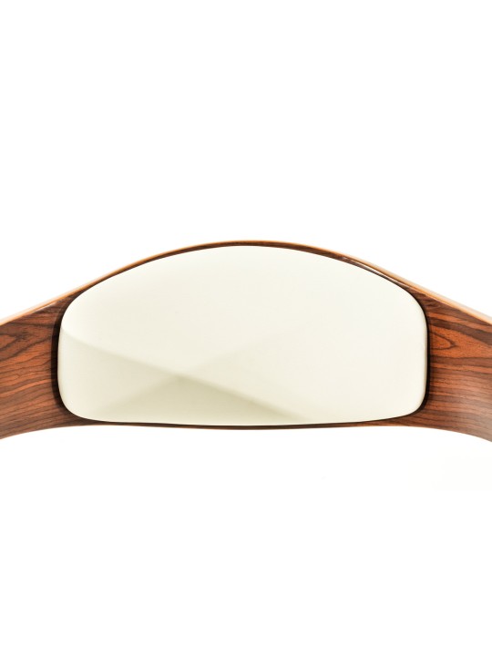 Set van 2 barkrukken Kingston C kunstleer, walnoot/wit