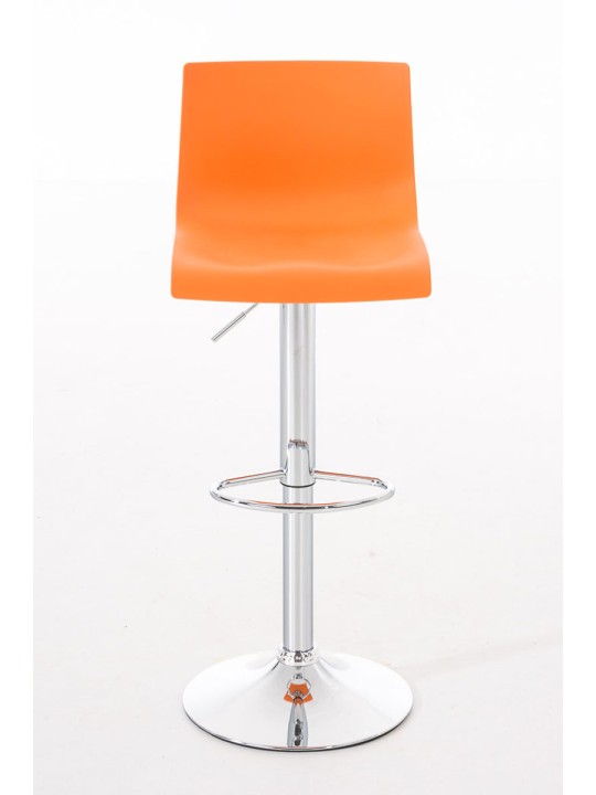 Set van 2 barkrukken Hoover kunststof chroom, oranje