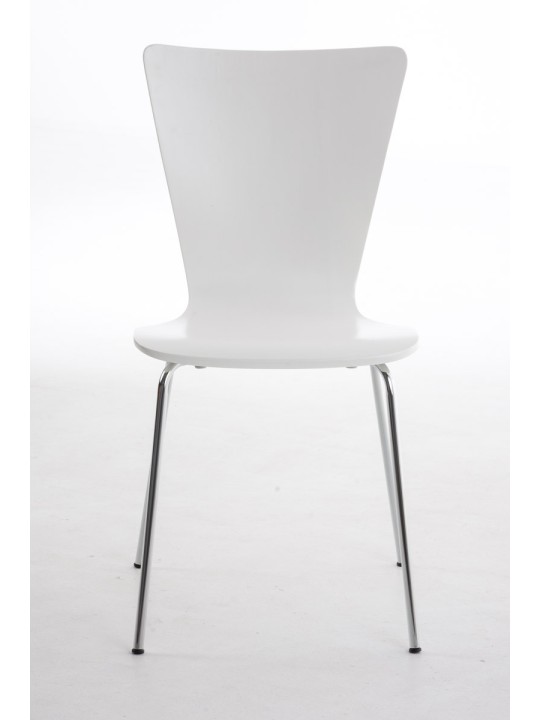 Set van 2 bezoekersstoelen Aaron, wit