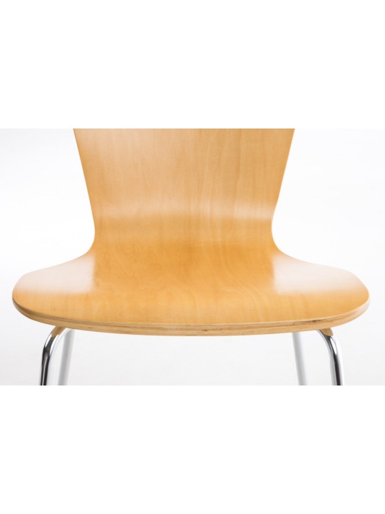 Set van 2 bezoekersstoelen Aaron, naturel