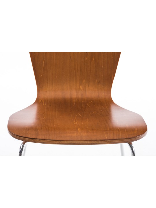 Set van 2 bezoekersstoelen Aaron, bruin