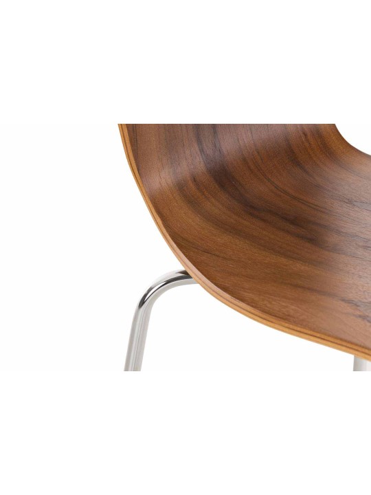 Set van 2 bezoekersstoelen Aaron, walnoot