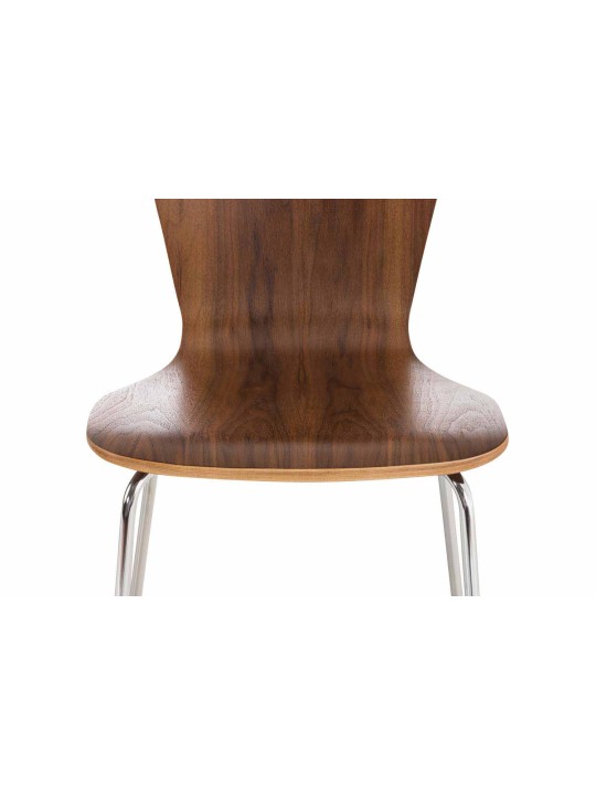 Set van 2 bezoekersstoelen Aaron, walnoot