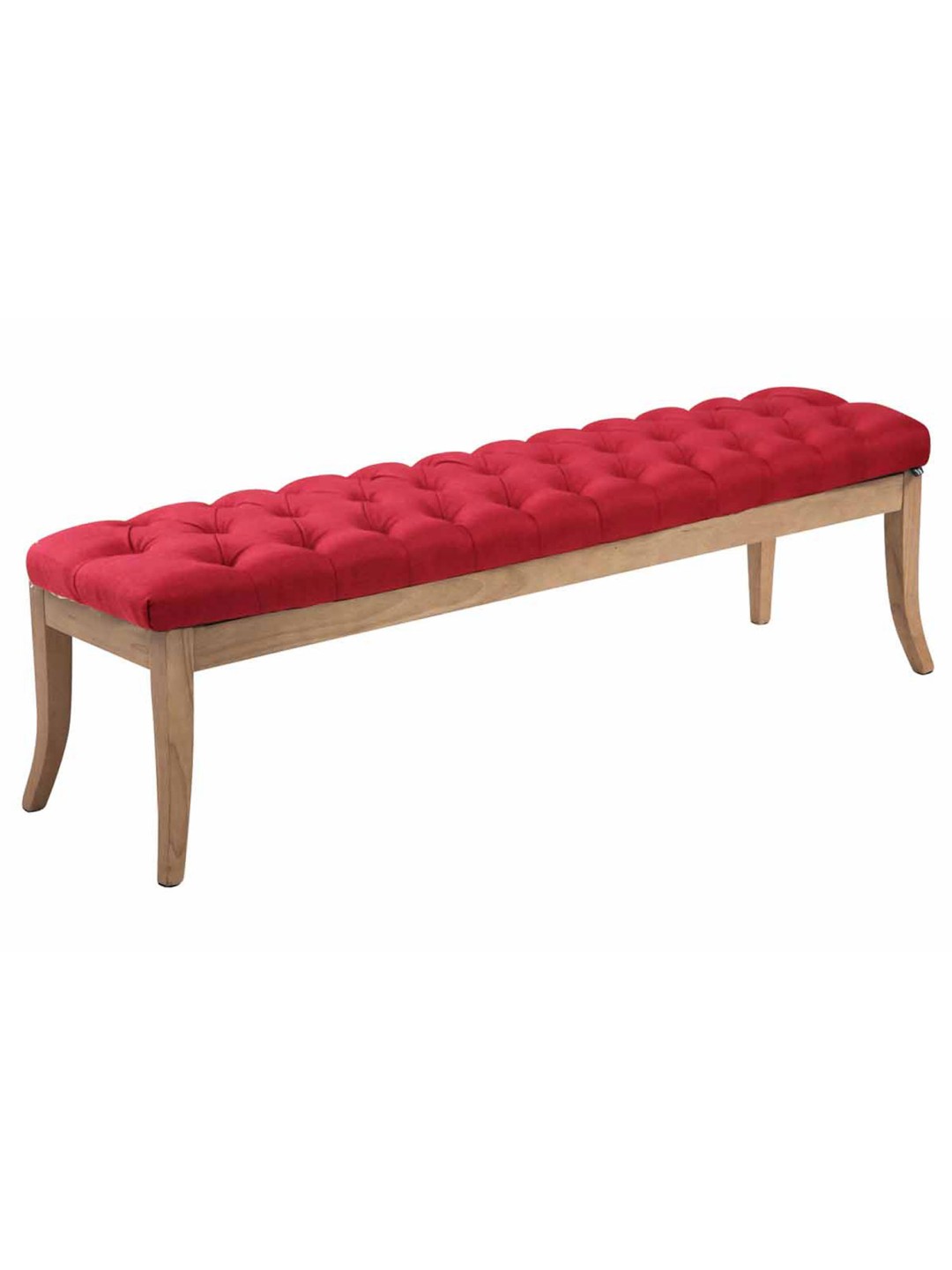 Bank Ramses stof antiek-licht 150 cm, rood