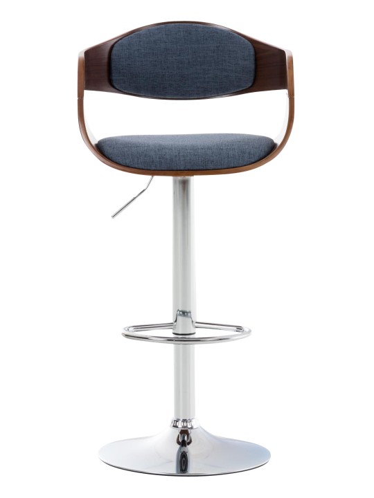 Barkruk Kingston C stof, walnoot/blauw Barkruk Kingston C stof, walnoot/blauw