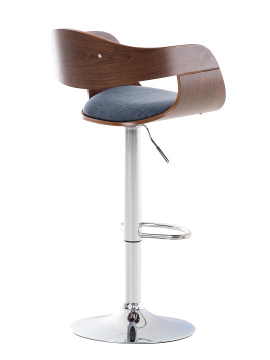 Barkruk Kingston C stof, walnoot/blauw Barkruk Kingston C stof, walnoot/blauw