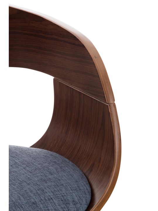 Barkruk Kingston C stof, walnoot/blauw Barkruk Kingston C stof, walnoot/blauw