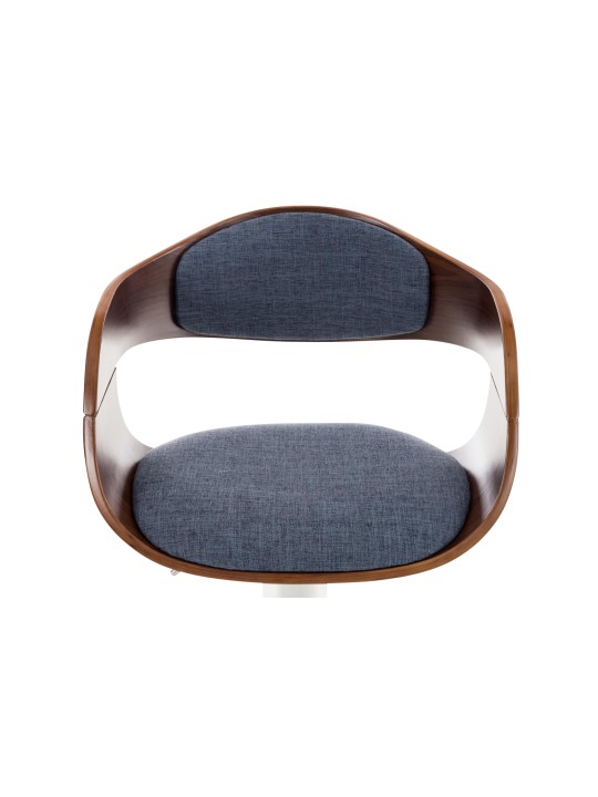 Barkruk Kingston C stof, walnoot/blauw Barkruk Kingston C stof, walnoot/blauw